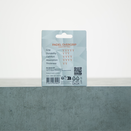 Padellig ALL-IN WHITE overgrip giftbox - Overgrip - Grip - Griptape - Comfort Pro - Padel - Overgrip tennis - Overgrip padel - Wit, Wit, Wit- 3 stuks