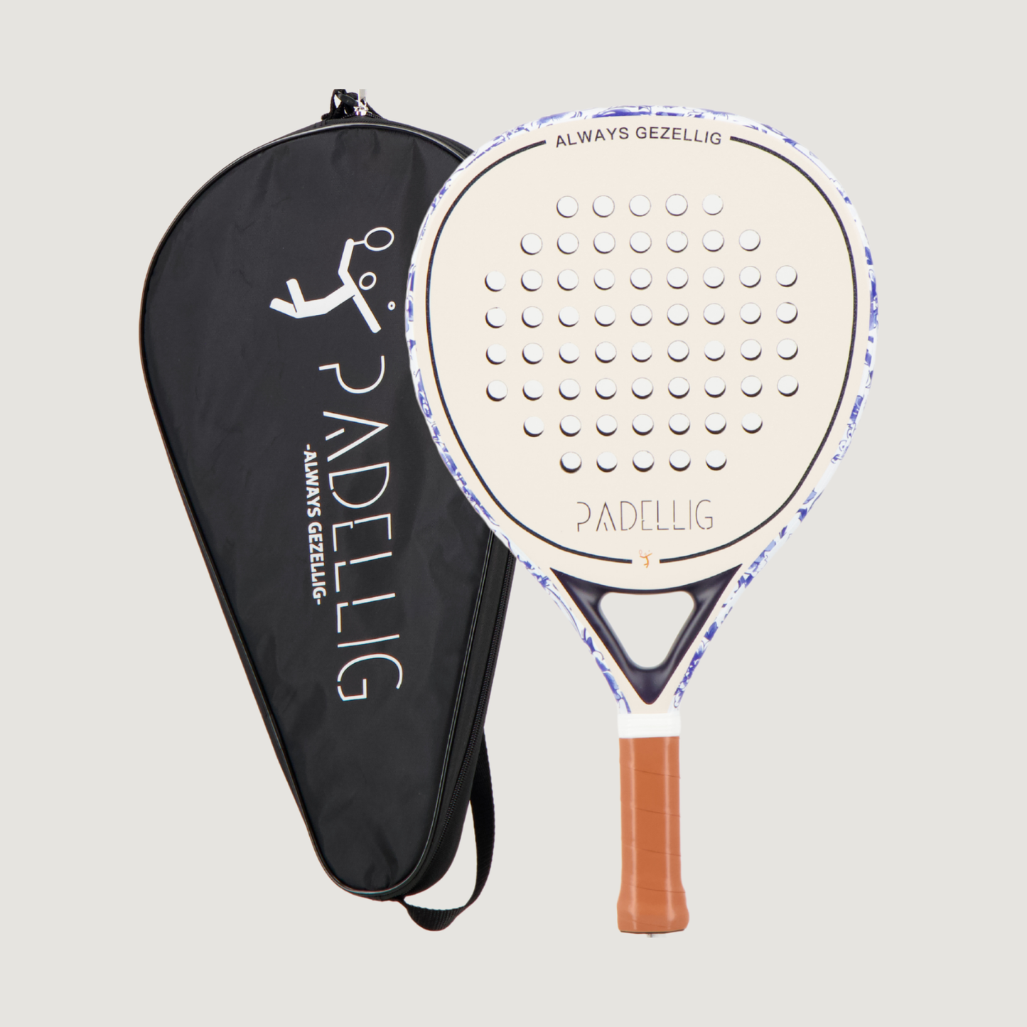 Padellig padelracket 12K Full Carbon - DELFTS BLAUW