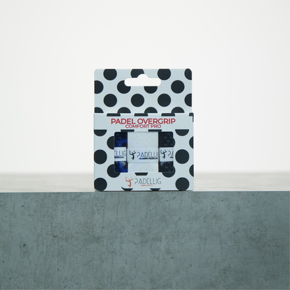 Padellig POLKA DOT overgrip giftbox - Overgrip - Grip - Griptape - Comfort Pro - Padel - Overgrip tennis - Overgrip padel - Zwart, Wit, Zwart - 3 stuks
