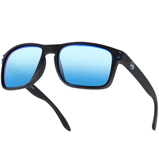 Padel Glasses - Slide - Matte black frame | ice blue lens