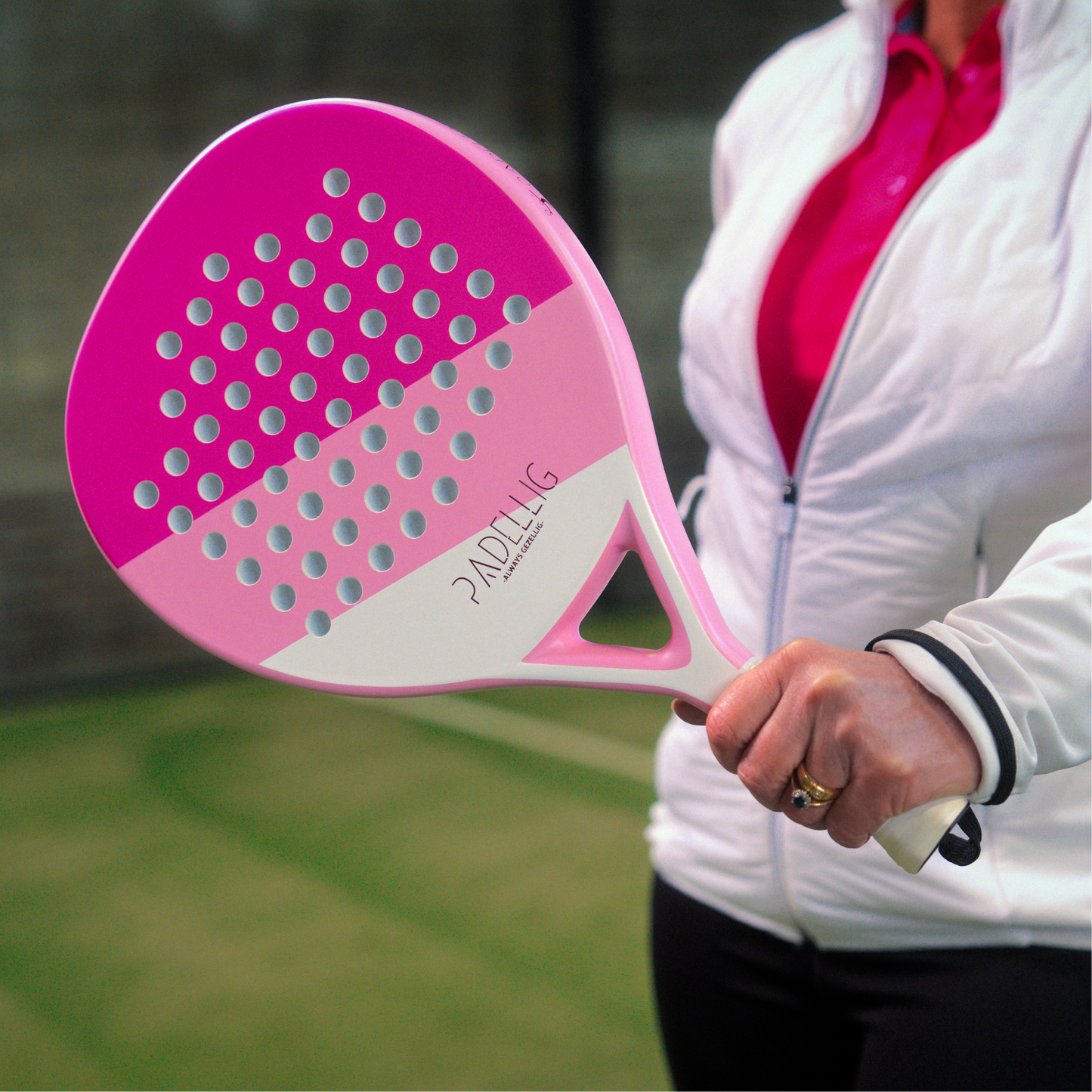 Padelracket Padellig Full Carbon Pink Delight – Inclusief tas