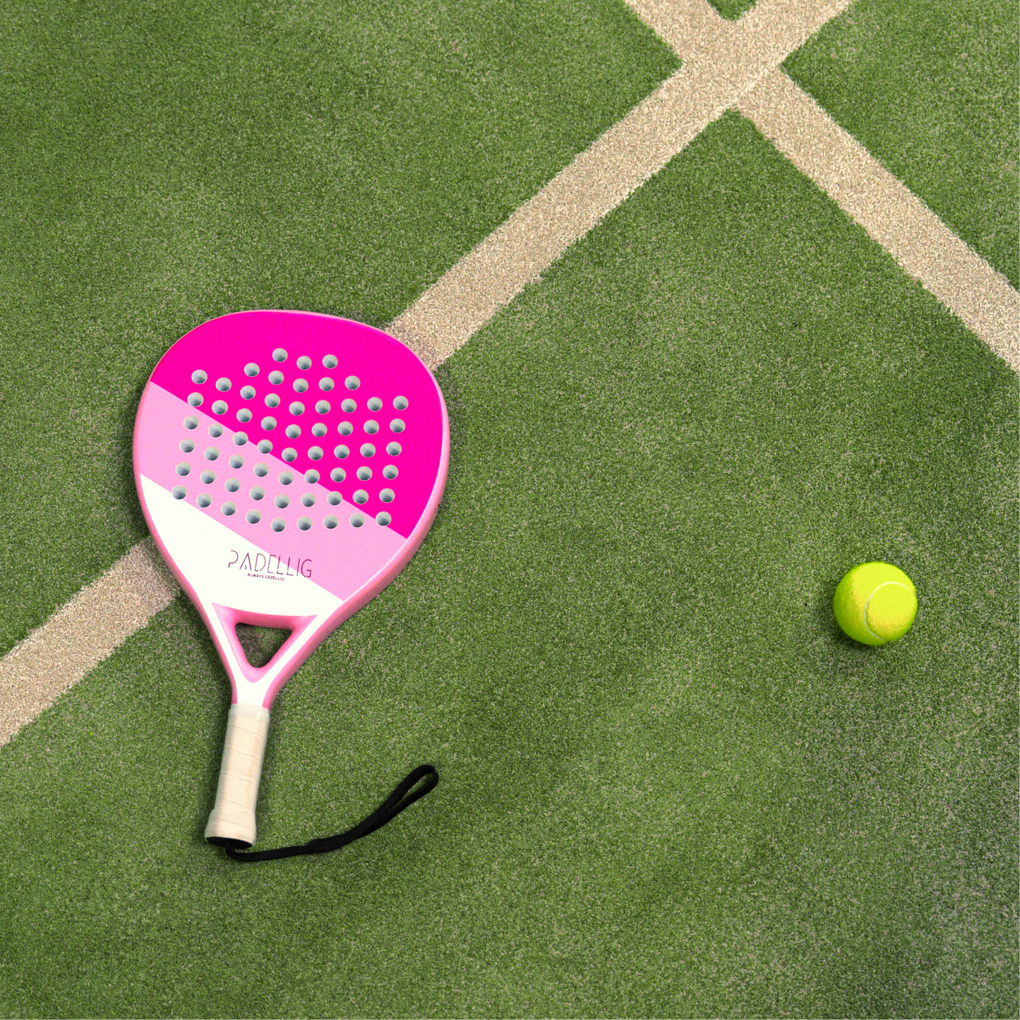 Padelracket Padellig Full Carbon Pink Delight – Inclusief tas