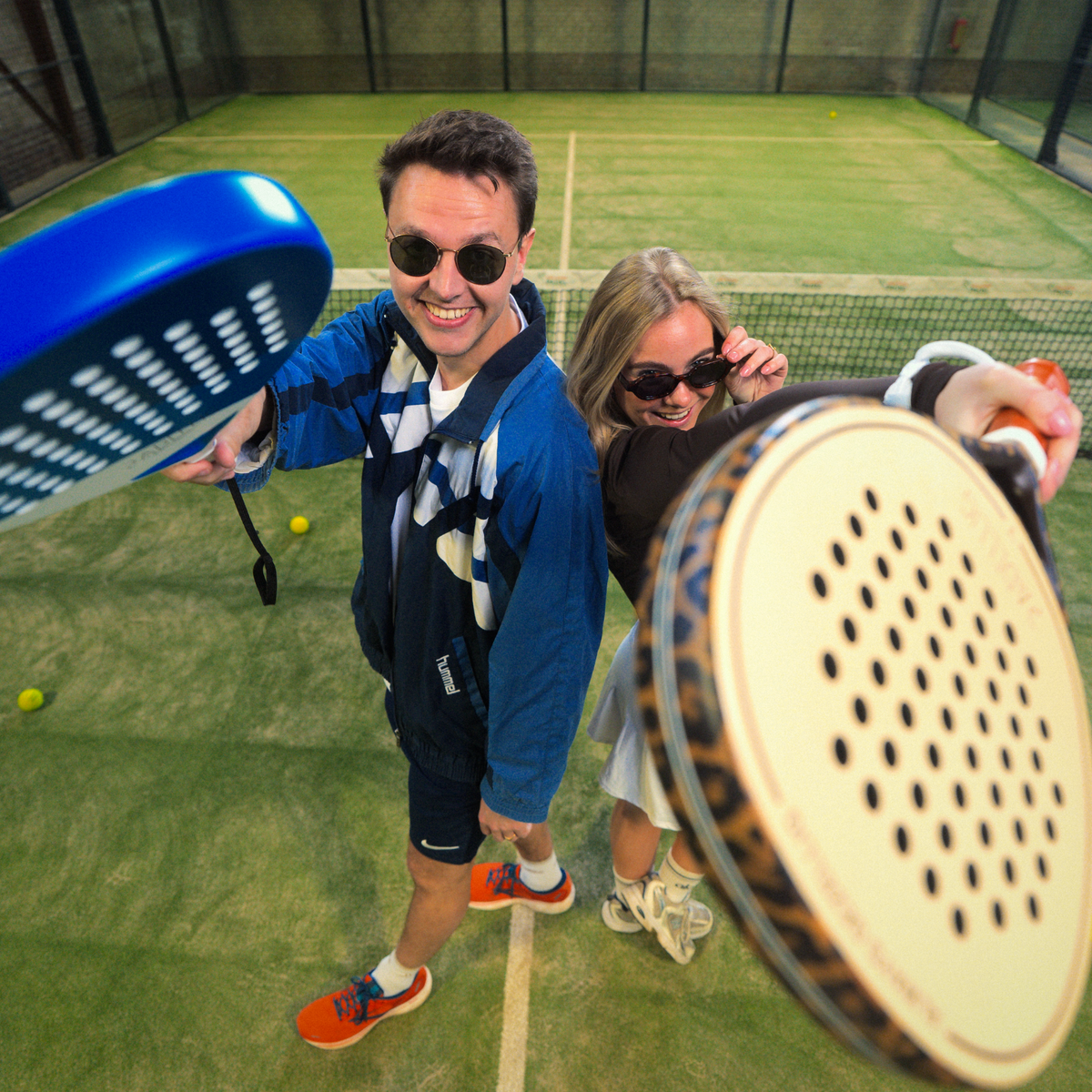 Padelracket Padellig Full Carbon Blue Delight – Inclusief tas & 3 ballen