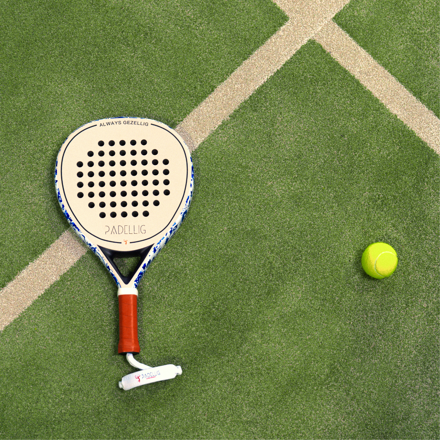 Padellig padelracket 12K Full Carbon - DELFTS BLAUW