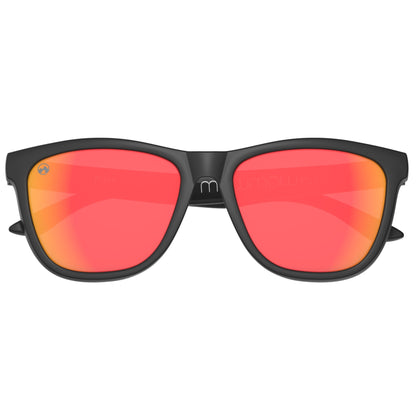Padelbril - Fire - Matte black frame | orange lens
