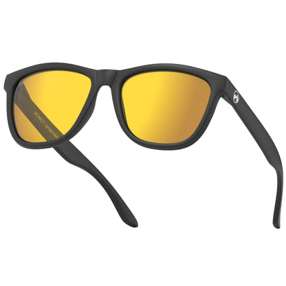 Lunettes de padel - Honey - Monture noir mat | verres dorés