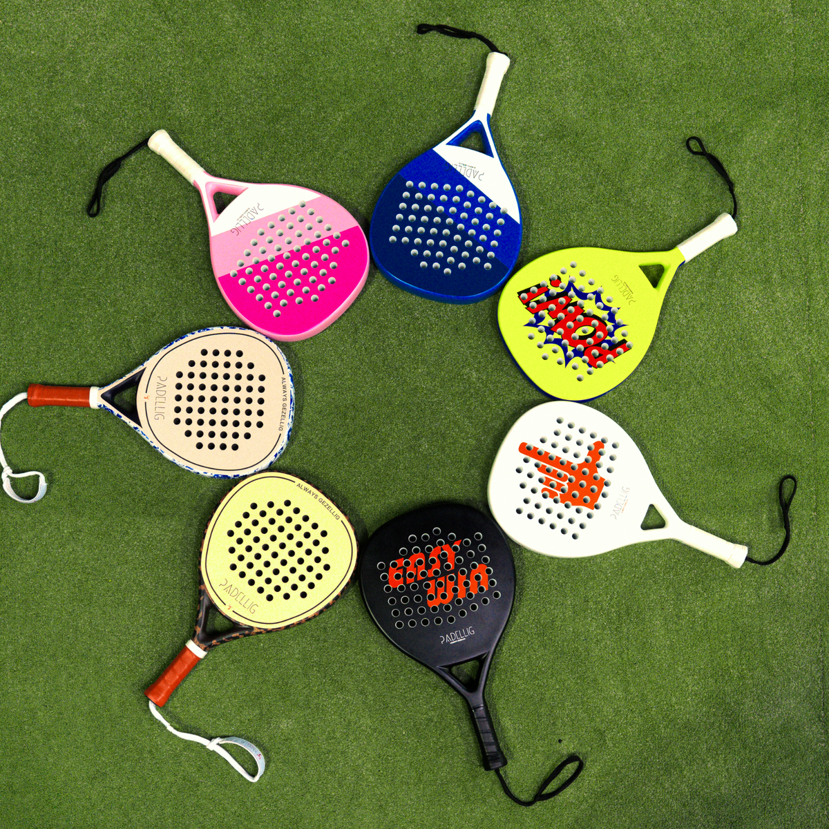 Padelracket Padellig Full Carbon Loser edition – Inclusief tas & 3 ballen