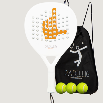 Padelracket Padellig Full Carbon Loser edition – Inclusief tas & 3 ballen