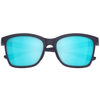 Padelbril - Oahu - Matte dark navy frame | ice blue lens