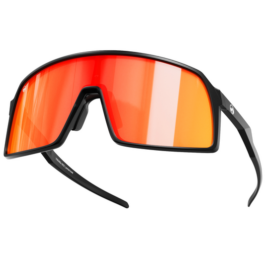 Padel glasses - Viking - Matt black frame | orange red