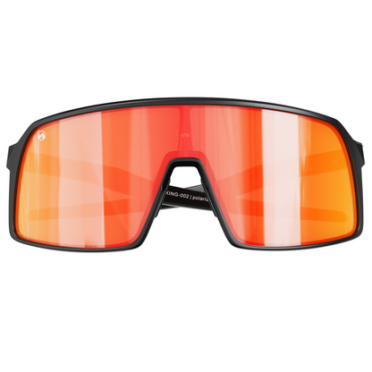 Padelbril - Viking - Matt black frame | orange red